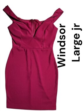 Windsor Fuchsia Off-Shoulder Mini Dress